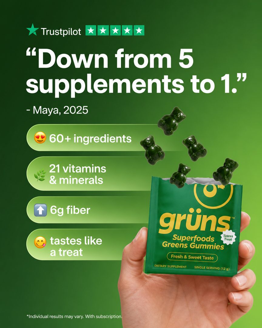 Grüns Trustpilot Testimonial Pills